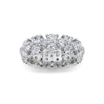 5CTW Round Shaped Lab Grown Diamond (F/VS) Eternity Band Ring in 14K Gold