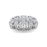 5CTW Round Shaped Lab Grown Diamond (F/VS) Eternity Band Ring in 14K Gold