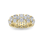 5CTW Round Shaped Lab Grown Diamond (F/VS) Eternity Band Ring in 14K Gold