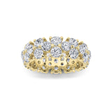 5CTW Round Shaped Lab Grown Diamond (F/VS) Eternity Band Ring in 14K Gold