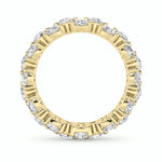 5CTW Round Shaped Lab Grown Diamond (F/VS) Eternity Band Ring in 14K Gold
