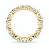 5CTW Round Shaped Lab Grown Diamond (F/VS) Eternity Band Ring in 14K Gold