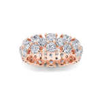 5CTW Round Shaped Lab Grown Diamond (F/VS) Eternity Band Ring in 14K Gold