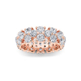 5CTW Round Shaped Lab Grown Diamond (F/VS) Eternity Band Ring in 14K Gold