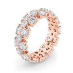5CTW Round Shaped Lab Grown Diamond (F/VS) Eternity Band Ring in 14K Gold