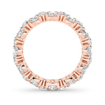 5CTW Round Shaped Lab Grown Diamond (F/VS) Eternity Band Ring in 14K Gold