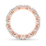 5CTW Round Shaped Lab Grown Diamond (F/VS) Eternity Band Ring in 14K Gold