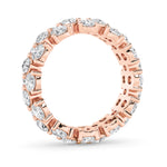 5CTW Round Shaped Lab Grown Diamond (F/VS) Eternity Band Ring in 14K Gold