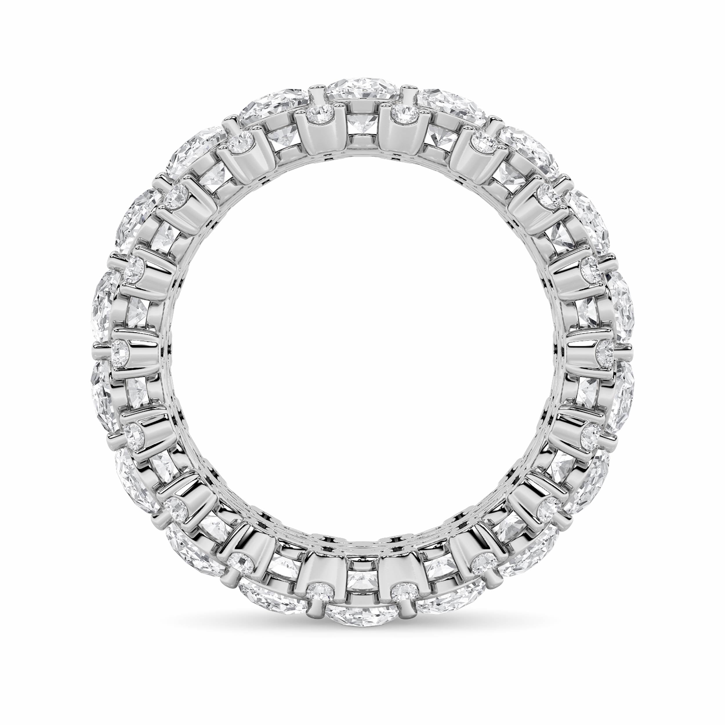 6CTW Oval Shaped Lab Grown Diamond (F/VS) Eternity Band Ring in 14K Gold
