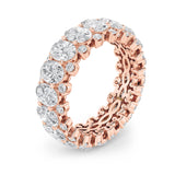 6.75CTW Oval Shaped Lab Grown Diamond (G/VS) Eternity Band Ring in 14K Gold