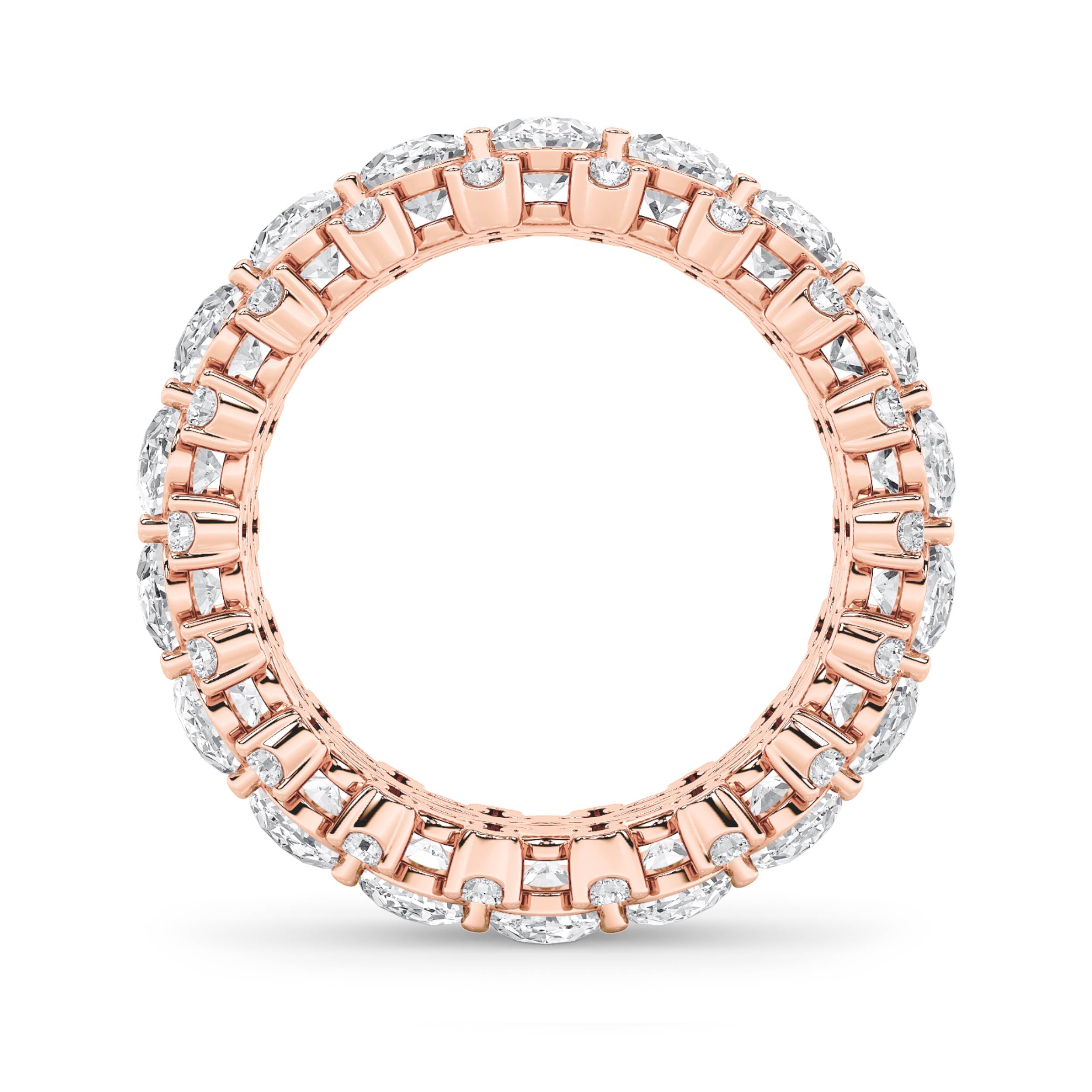 6.75CTW Oval Shaped Lab Grown Diamond (G/VS) Eternity Band Ring in 14K Gold
