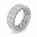 8CTW Round Shaped Lab Grown Diamond (F/VS) Eternity Band Ring in 14K Gold