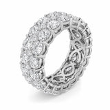 8CTW Round Shaped Lab Grown Diamond (F/VS) Eternity Band Ring in 14K Gold