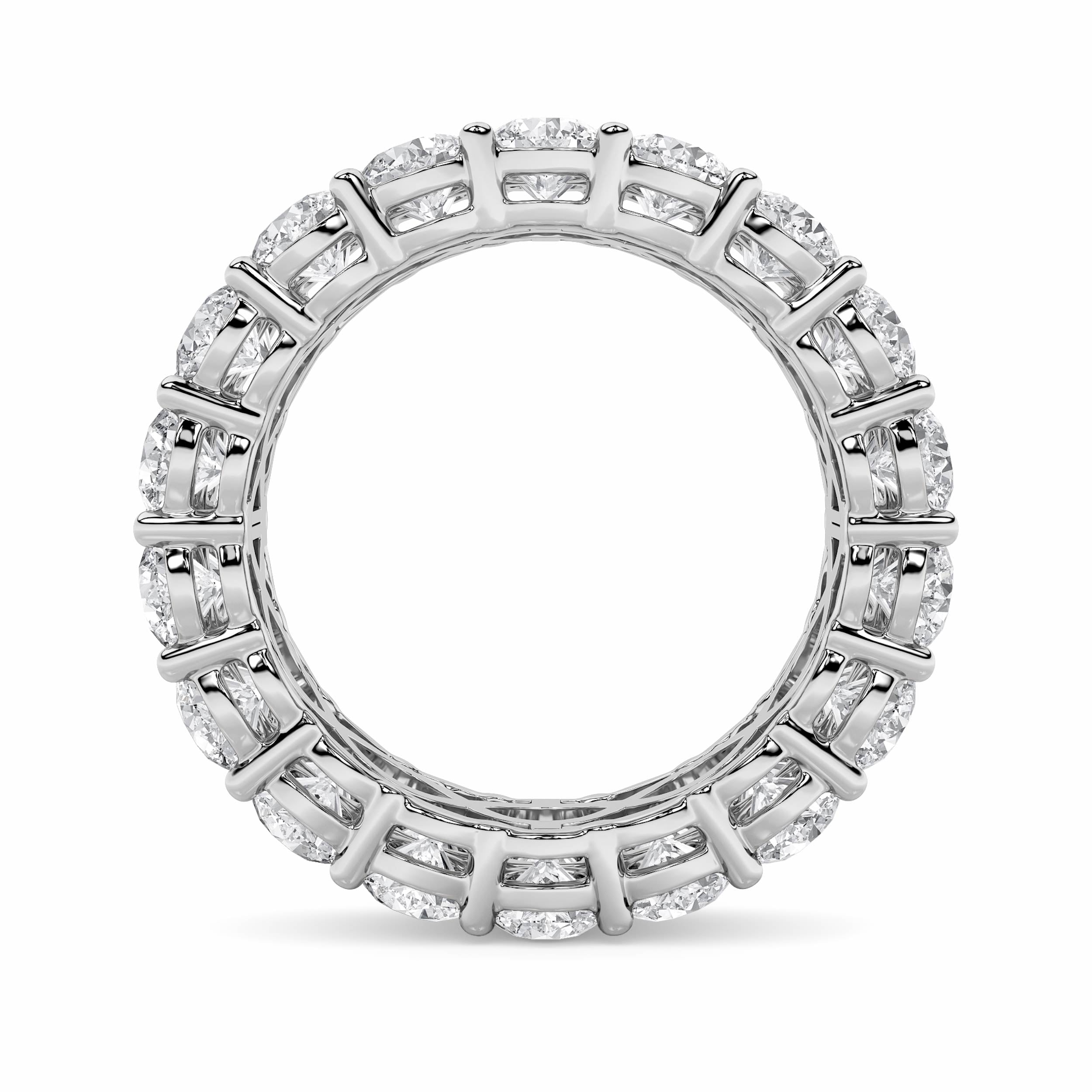 8CTW Round Shaped Lab Grown Diamond (F/VS) Eternity Band Ring in 14K Gold