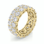 8CTW Round Shaped Lab Grown Diamond (F/VS) Eternity Band Ring in 14K Gold