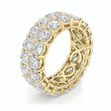 8CTW Round Shaped Lab Grown Diamond (F/VS) Eternity Band Ring in 14K Gold