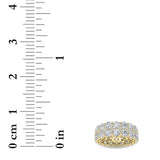 8CTW Round Shaped Lab Grown Diamond (F/VS) Eternity Band Ring in 14K Gold