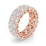8CTW Round Shaped Lab Grown Diamond (F/VS) Eternity Band Ring in 14K Gold