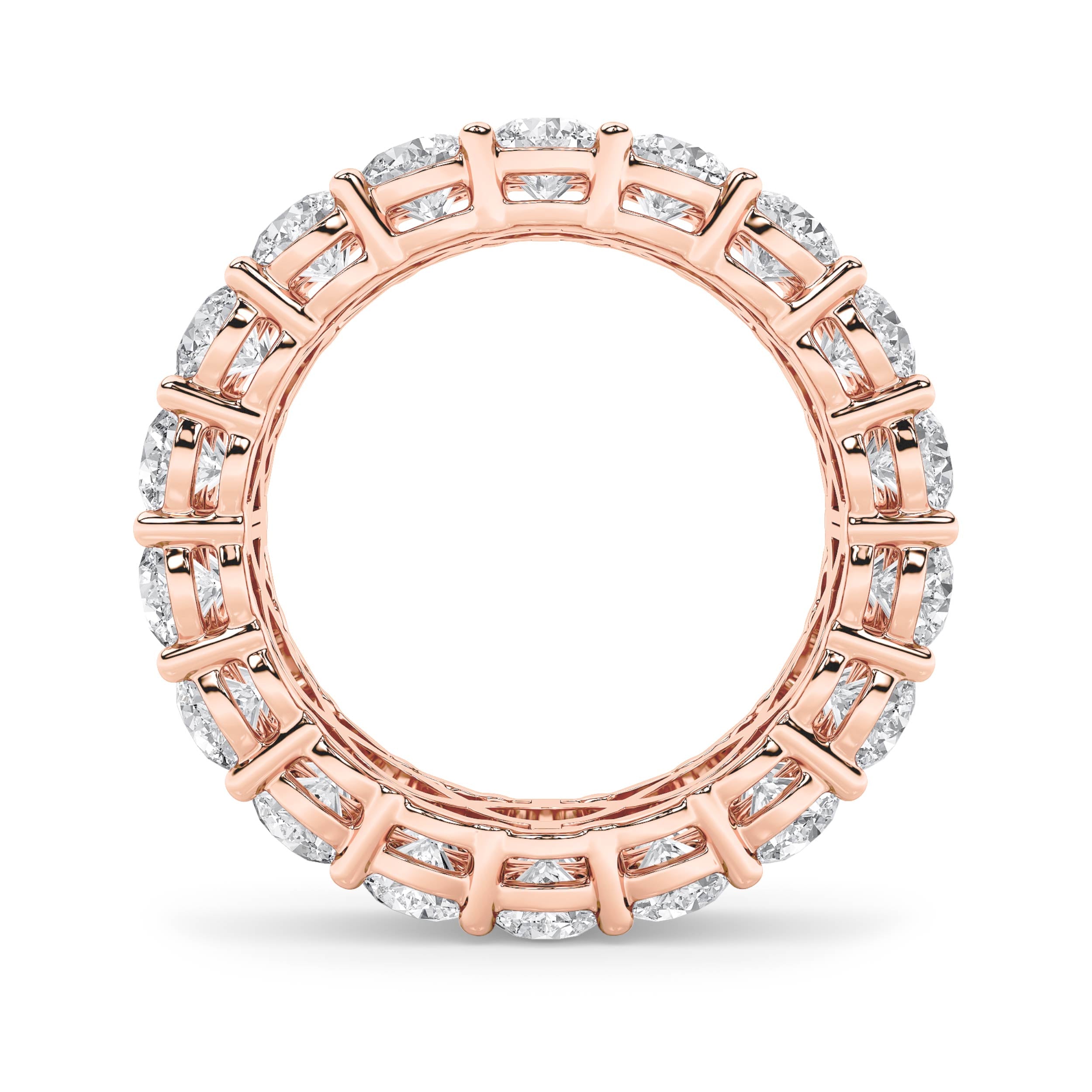 8CTW Round Shaped Lab Grown Diamond (F/VS) Eternity Band Ring in 14K Gold