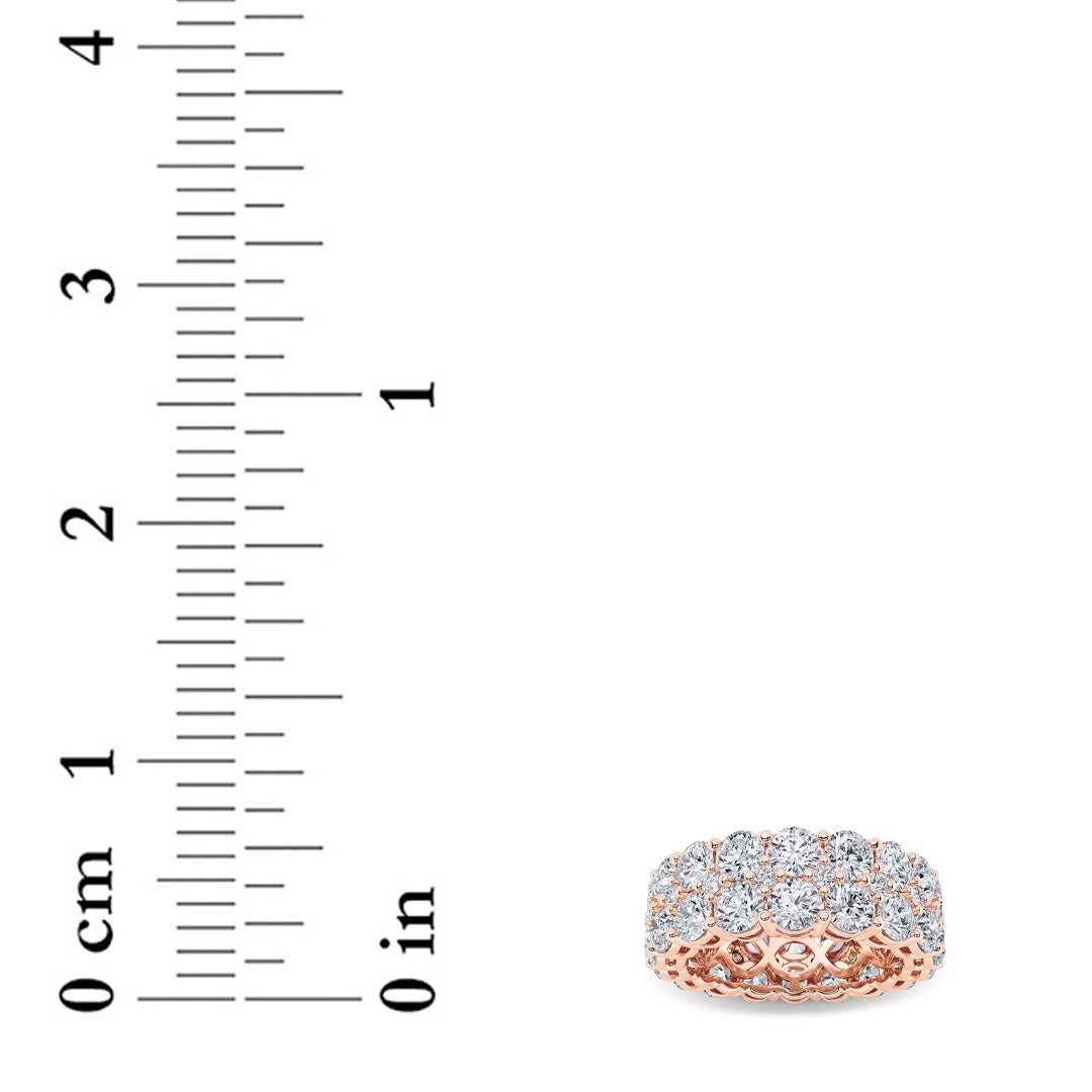 8CTW Round Shaped Lab Grown Diamond (F/VS) Eternity Band Ring in 14K Gold