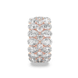 9CTW Pear Shaped Lab Grown Diamond (F/VS) Eternity Band Ring in 14K Gold