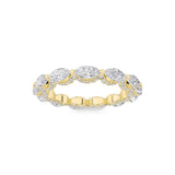 2.5CTW Marquise Shaped Lab Grown Diamond (F/VS) Eternity Band Ring in 14K Gold