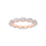 2.5CTW Marquise Shaped Lab Grown Diamond (F/VS) Eternity Band Ring in 14K Gold