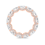 2.5CTW Marquise Shaped Lab Grown Diamond (F/VS) Eternity Band Ring in 14K Gold