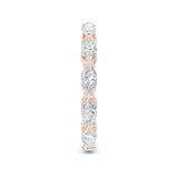 2.5CTW Marquise Shaped Lab Grown Diamond (F/VS) Eternity Band Ring in 14K Gold