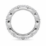4CTW Marquise Shaped Lab Grown Diamond (F/VVS) Eternity Band Ring in 14K Gold