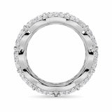 4CTW Marquise Shaped Lab Grown Diamond (F/VVS) Eternity Band Ring in 14K Gold