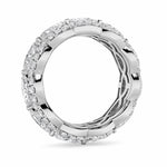 4CTW Marquise Shaped Lab Grown Diamond (F/VVS) Eternity Band Ring in 14K Gold