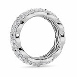 4CTW Marquise Shaped Lab Grown Diamond (F/VVS) Eternity Band Ring in 14K Gold
