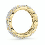 4CTW Marquise Shaped Lab Grown Diamond (G/VS) Eternity Band Ring in 14K Gold