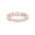 3CTW Round Shaped Lab Grown Diamond (F/VS) Eternity Band Ring in 14K Gold