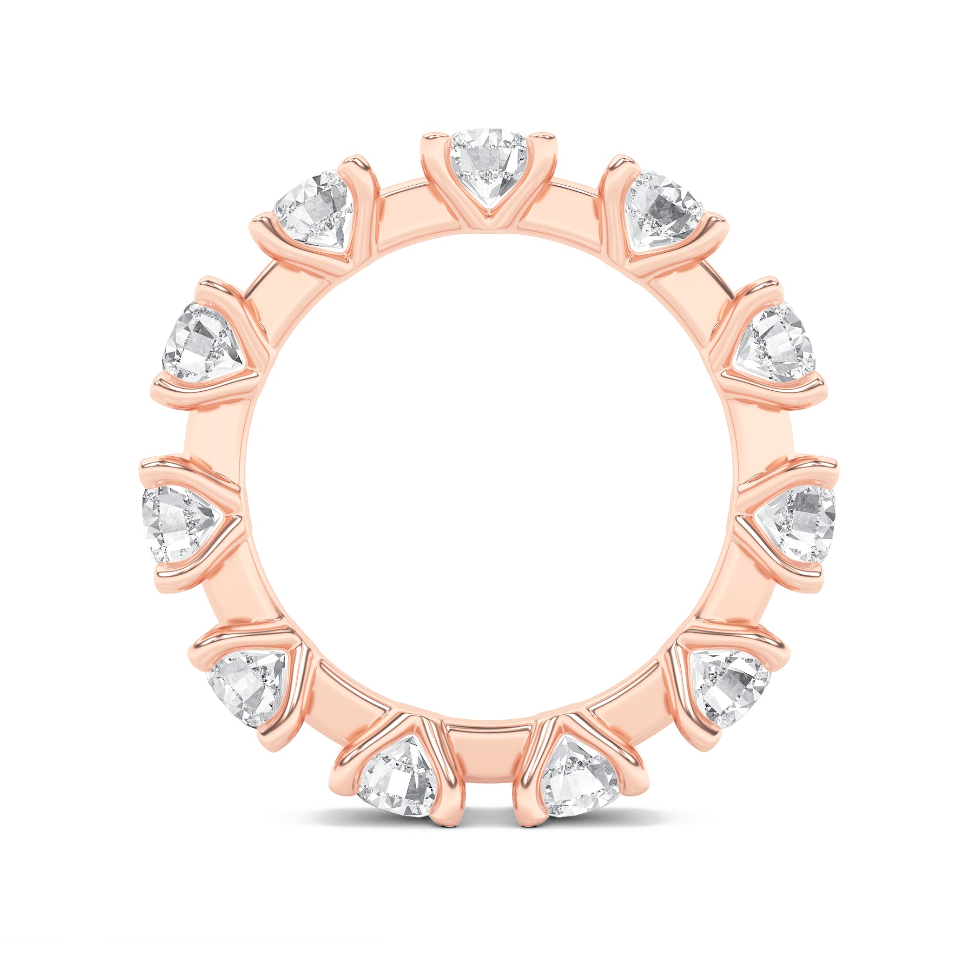 3CTW Round Shaped Lab Grown Diamond (F/VS) Eternity Band Ring in 14K Gold