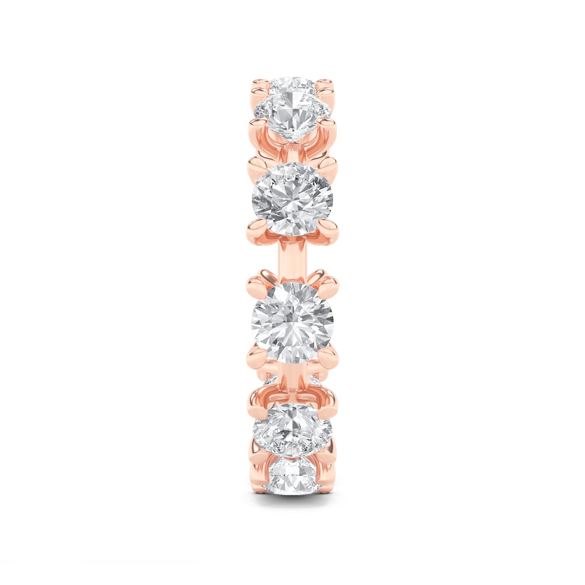 3CTW Round Shaped Lab Grown Diamond (F/VS) Eternity Band Ring in 14K Gold