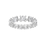 3CTW Round Shaped Lab Grown Diamond (F/VS) Eternity Band Ring in 14K Gold - Size 7