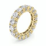7CTW Round Shaped Lab Grown Diamond (F/VS) Eternity Band Ring in 14K Gold