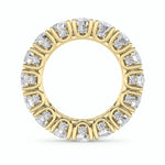 7CTW Round Shaped Lab Grown Diamond (F/VS) Eternity Band Ring in 14K Gold
