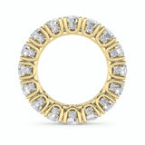 7CTW Round Shaped Lab Grown Diamond (F/VS) Eternity Band Ring in 14K Gold