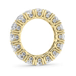7CTW Round Shaped Lab Grown Diamond (F/VS) Eternity Band Ring in 14K Gold