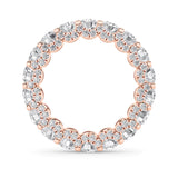 5CTW Round Shaped Lab Grown Diamond (F/VS) Eternity Band Ring in 14K Gold