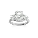 3CTW Elongated Cushion Shaped Lab Grown Diamond (G/VS) Bold Three Stone Ring in 14K Gold