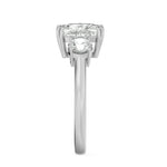 3CTW Elongated Cushion Shaped Lab Grown Diamond (G/VS) Bold Three Stone Ring in 14K Gold