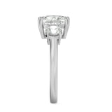 3CTW Elongated Cushion Shaped Lab Grown Diamond (G/VS) Bold Three Stone Ring in 14K Gold
