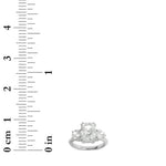 3CTW Elongated Cushion Shaped Lab Grown Diamond (G/VS) Bold Three Stone Ring in 14K Gold
