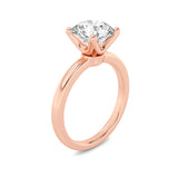 2CTW Round Shaped Lab Grown Diamond (F/VS) Classic Solitaire Engagement Ring in 14K Gold