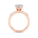 2CTW Round Shaped Lab Grown Diamond (F/VS) Classic Solitaire Engagement Ring in 14K Gold