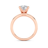 2CTW Round Shaped Lab Grown Diamond (F/VS) Classic Solitaire Engagement Ring in 14K Gold